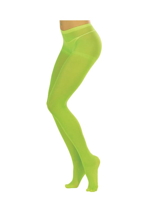 Fluorescerende grønne tights for kvinner One size