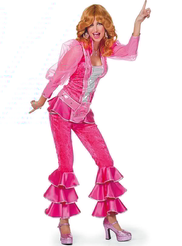 Deluxe Rosa Mamma Mia kostyme til dame - Abba M