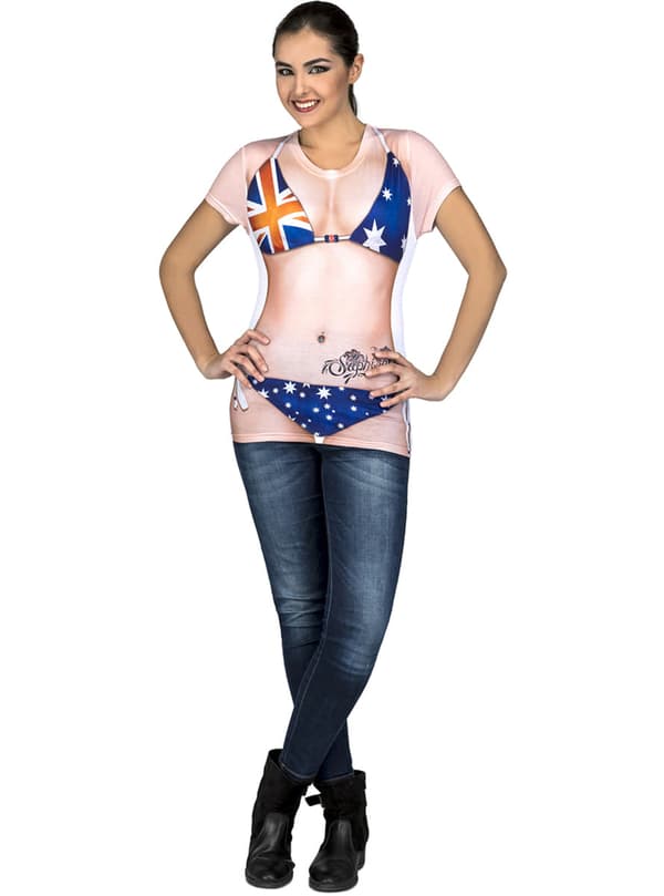 T-shirt sexig australiensiska dam S