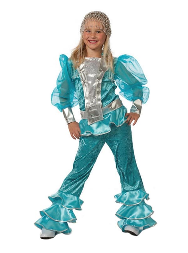 Maskeraddräkt Mamma Mia blå barn 13-14 years