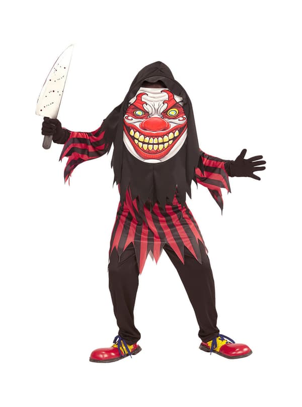 Maskeraddräkt skrämmande clown gigantisk för barn 11-13 years