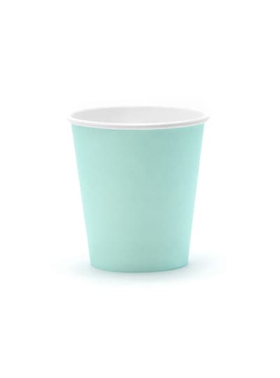6 pappersmuggar turkosblå - Aloha Collection