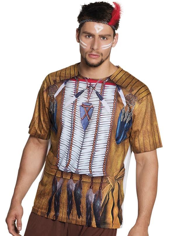 Indianer t-skjorte for menn