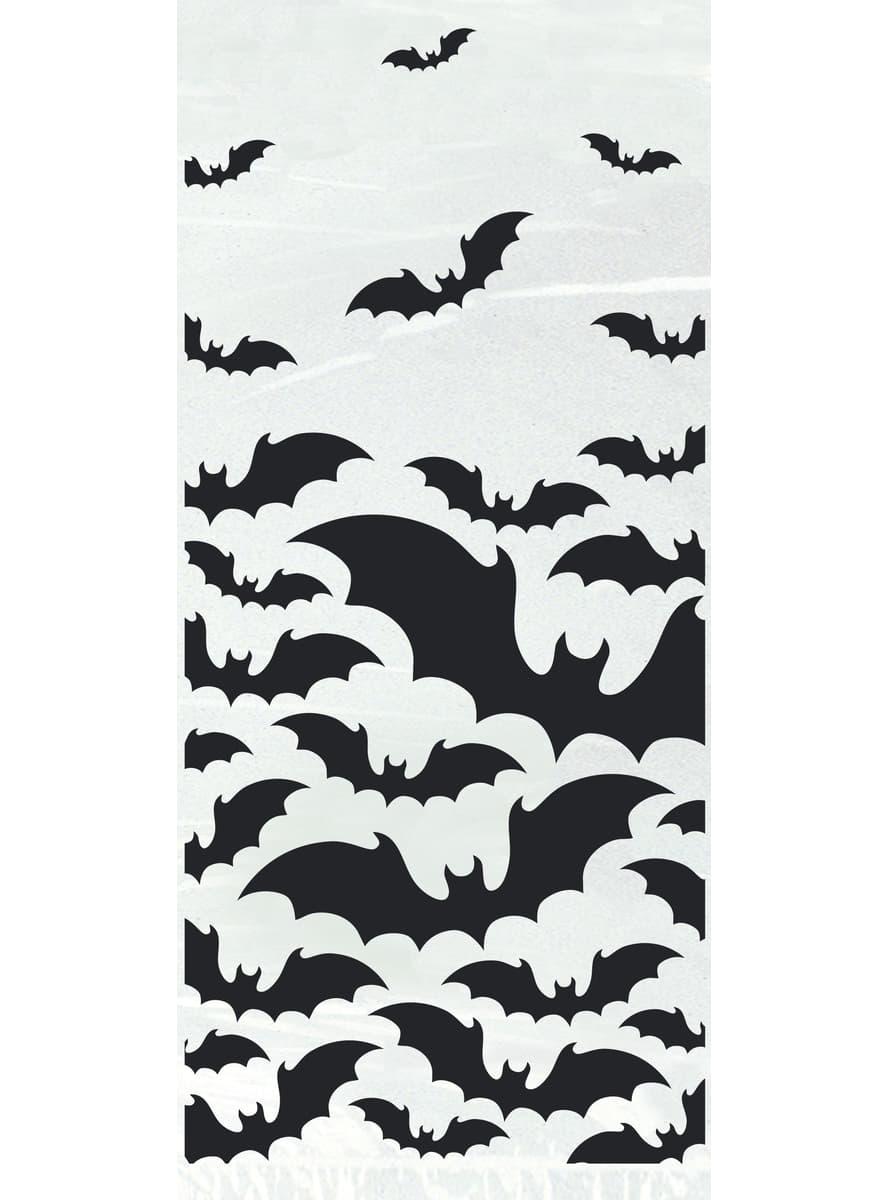 Sæt af 20 flagermuse cellofan gave poser - Black Bats Halloween