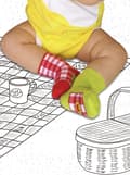 Miniatyrbild 5 av 10: Strumpor picknick för bebis