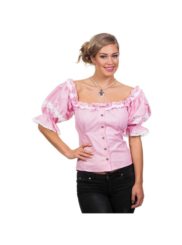 Skjorta lila Oktoberfest dam L