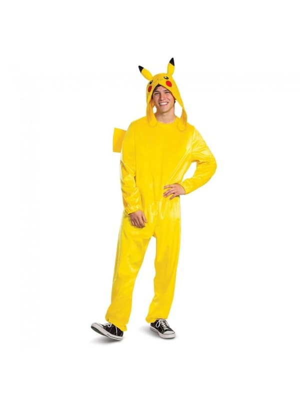 Maskeraddräkt Pikachu Deluxe vuxen - Pokemon Standard