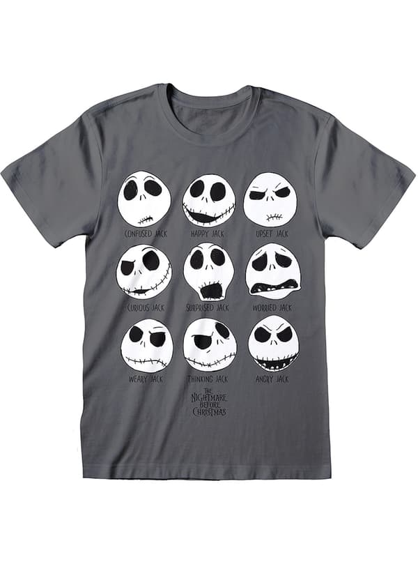 T-shirt af Jack Nightmare before Christmas i grå til mænd