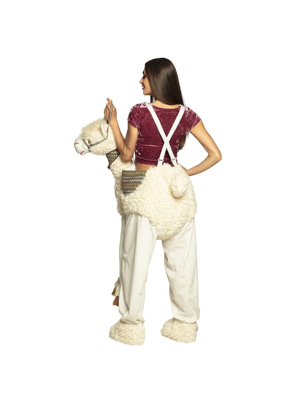 Lama ride on kostume til voksne