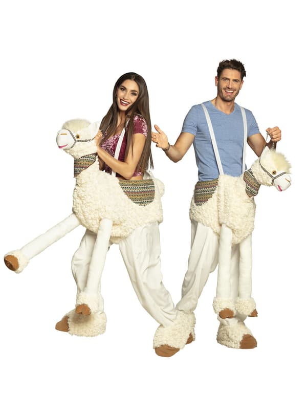 Lama ride on kostume til voksne One size