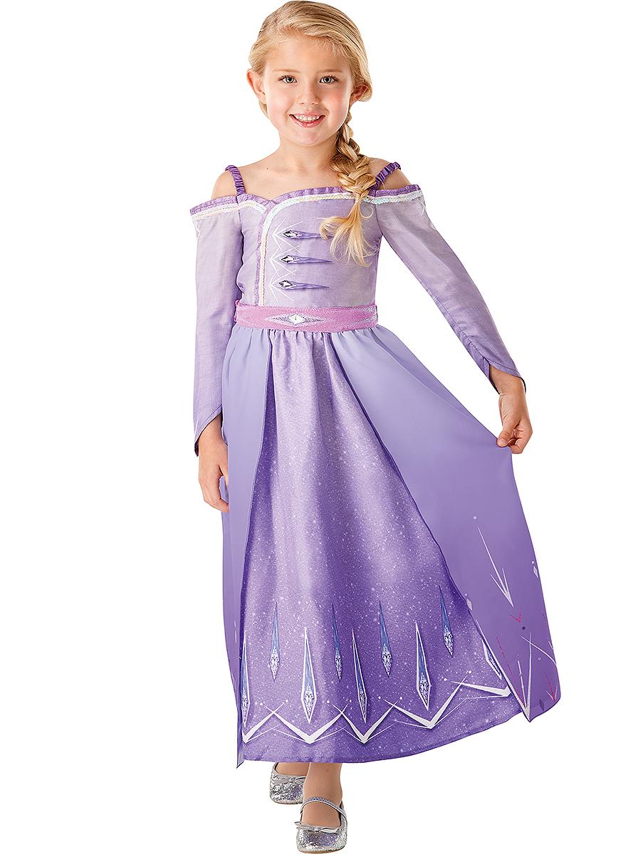 Anna Frost kostume i lilla til piger - Frost 2