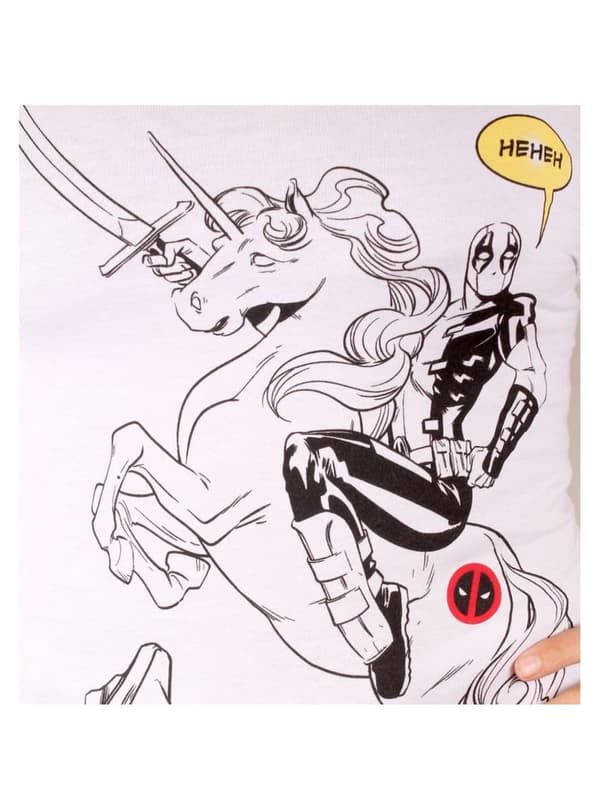 T-shirt Deadpool Ride Unicorn dam