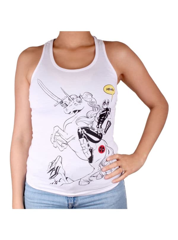 T-shirt Deadpool Ride Unicorn dam