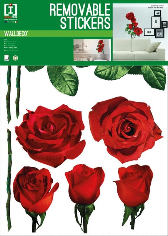 Rosor, väggdekor - wallstickers