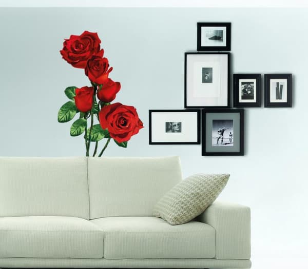 Rosor, väggdekor - wallstickers