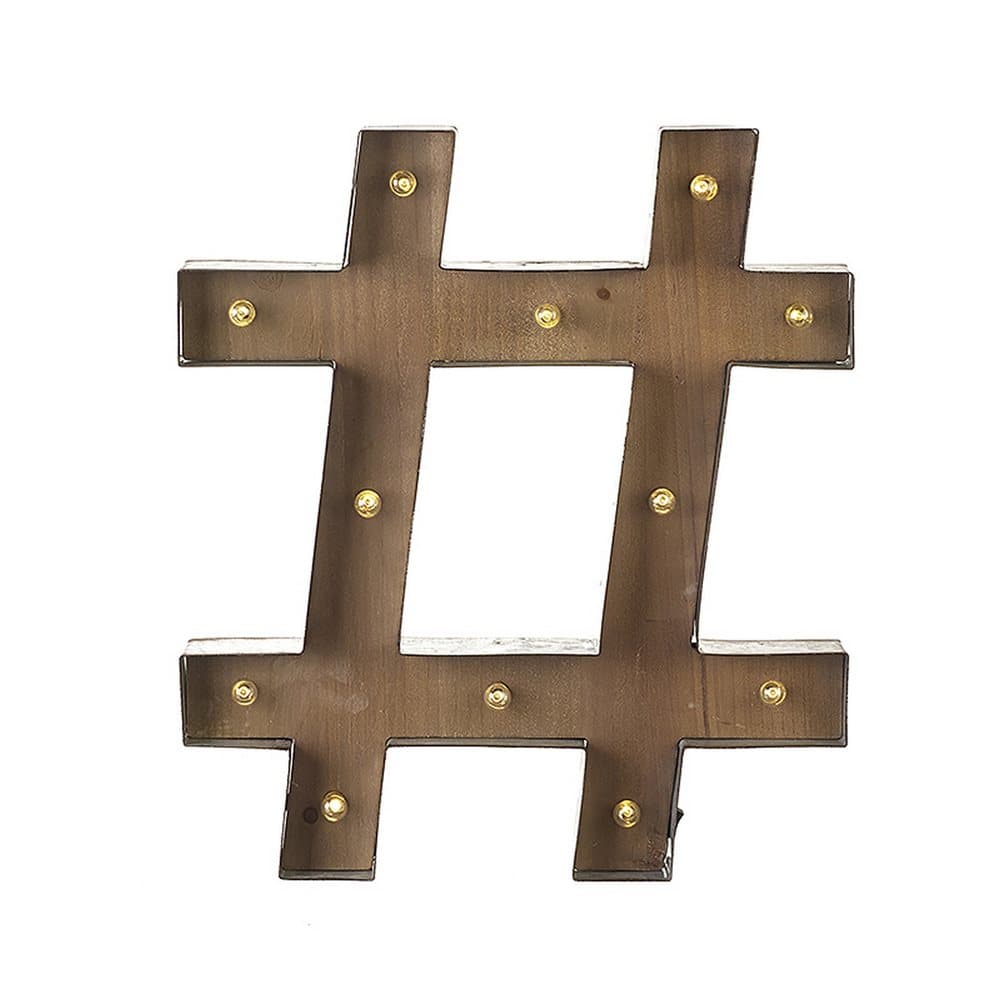 LED Hashtag Sign
