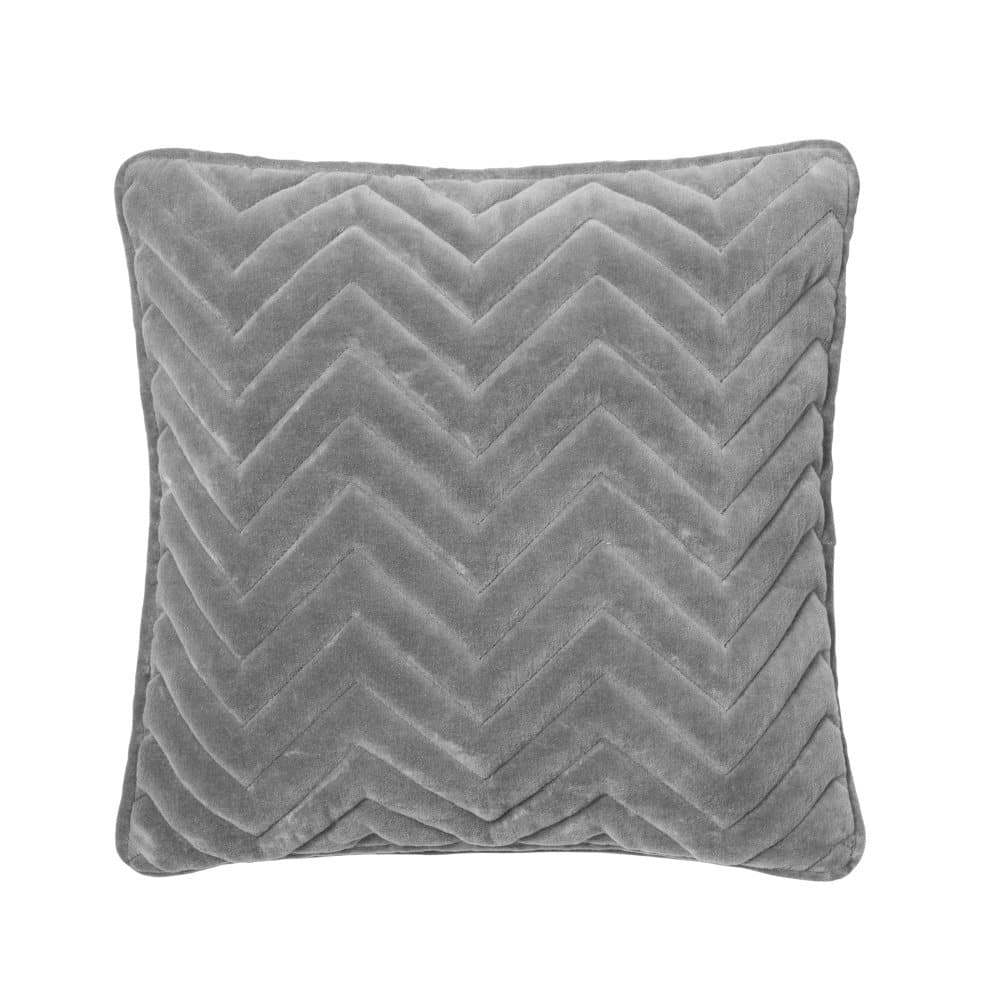 Putetrekk Chevron, Bomull, 40 x 40 cm, Smoked Pearl, Broste Copenhagen