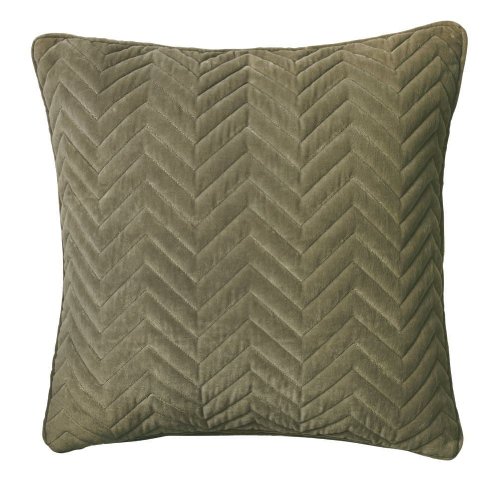 Putetrekk Chevron, Bomull, 60 x 60 cm, Thyme, Broste Copenhagen