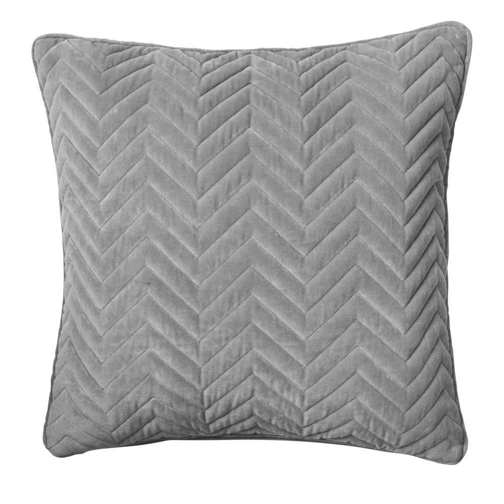 Putetrekk Chevron, Bomull, 60 x 60 cm, Smoked Pearl, Broste Copenhagen