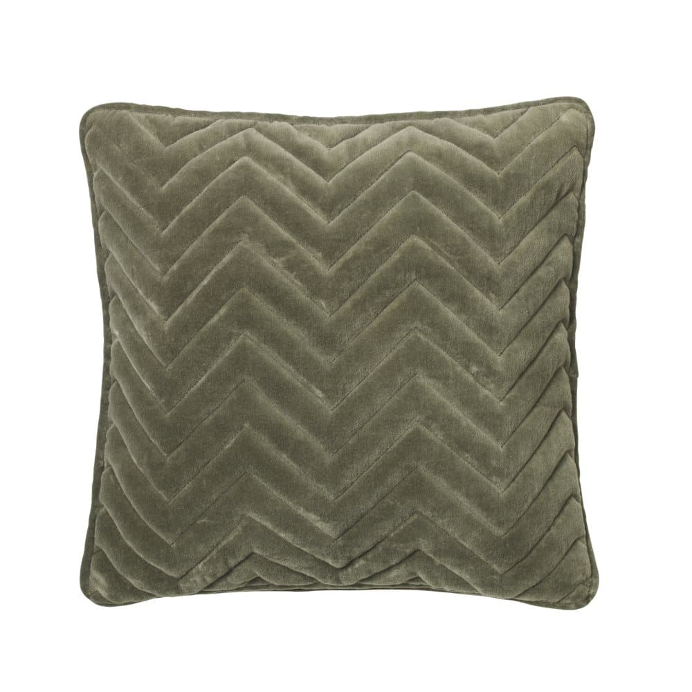 Putetrekk Chevron, Bomull, 40 x 40 cm, Thyme, Broste Copenhagen