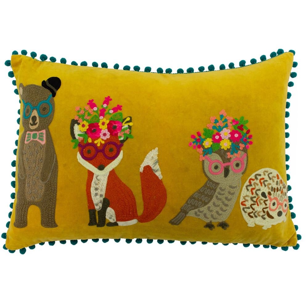 Riva Home Woodland Friends Rectangular Feather Filled Cushion