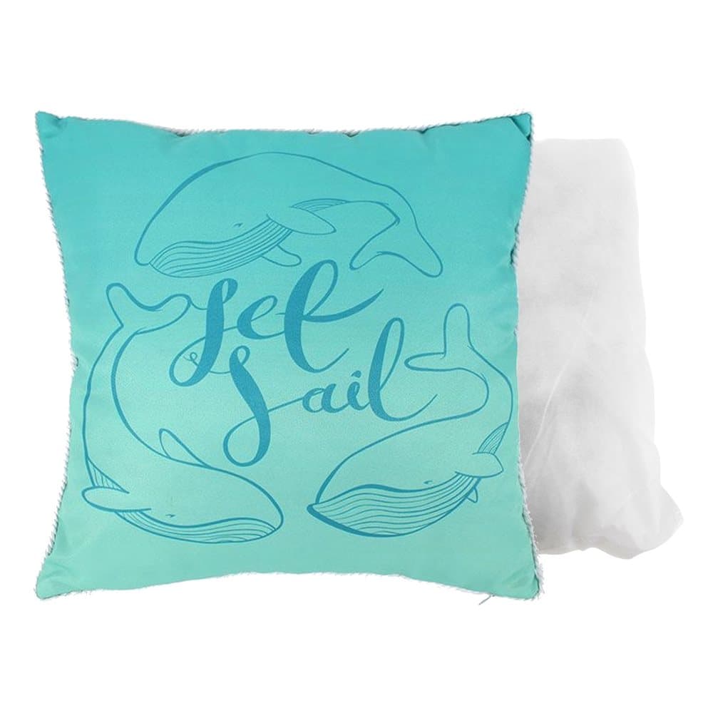 Something Different Set Sail Whale Cushion
