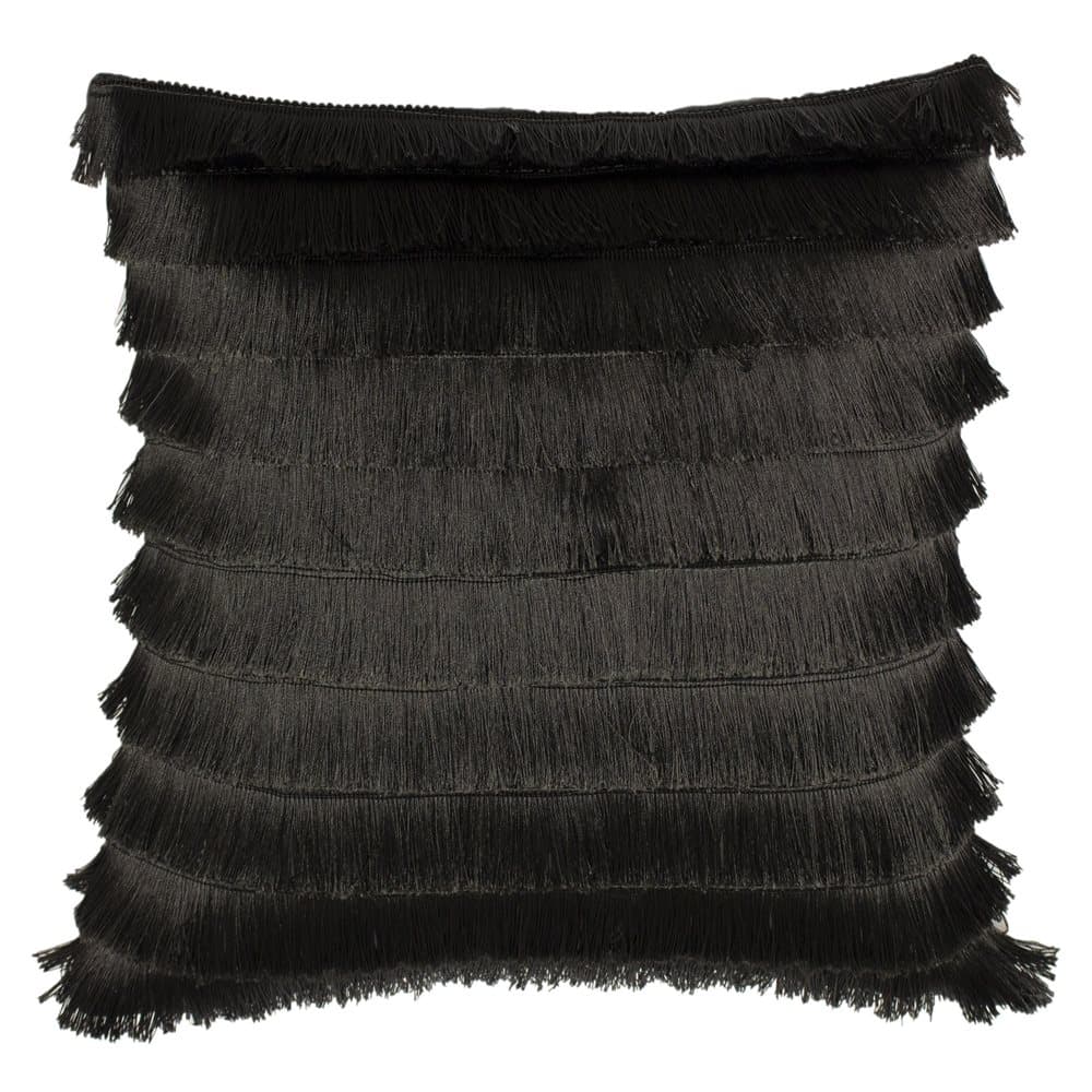 Furn Flicker Feather Filled Cushion With Tiered Fringe