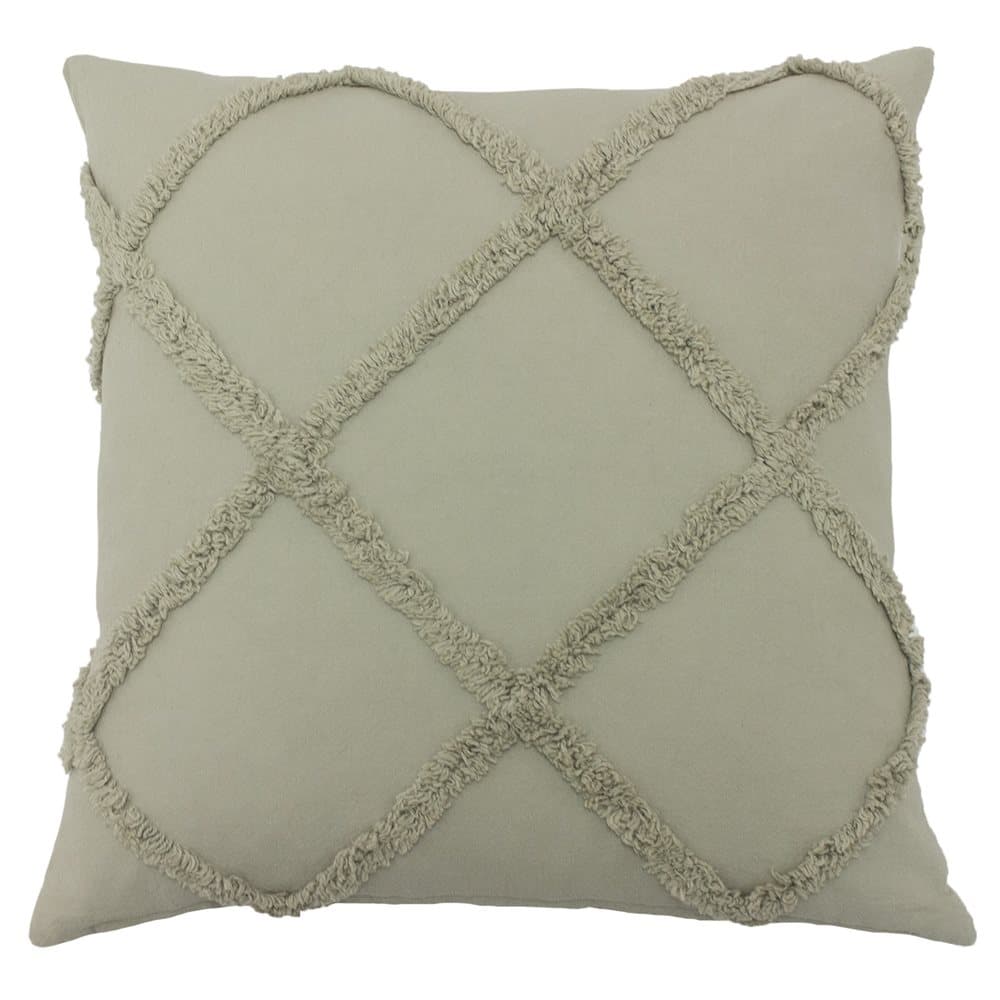 The Linen Yard Tago Diamond Design Feather Filled Cushion