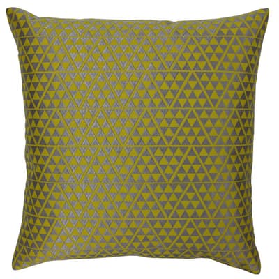 Riva Home Louvre Geometric Triangle Design Feather Filled Cushion