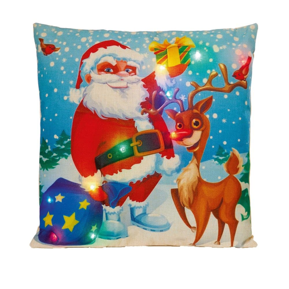 Christmas Shop Battery Operated LED Cushion