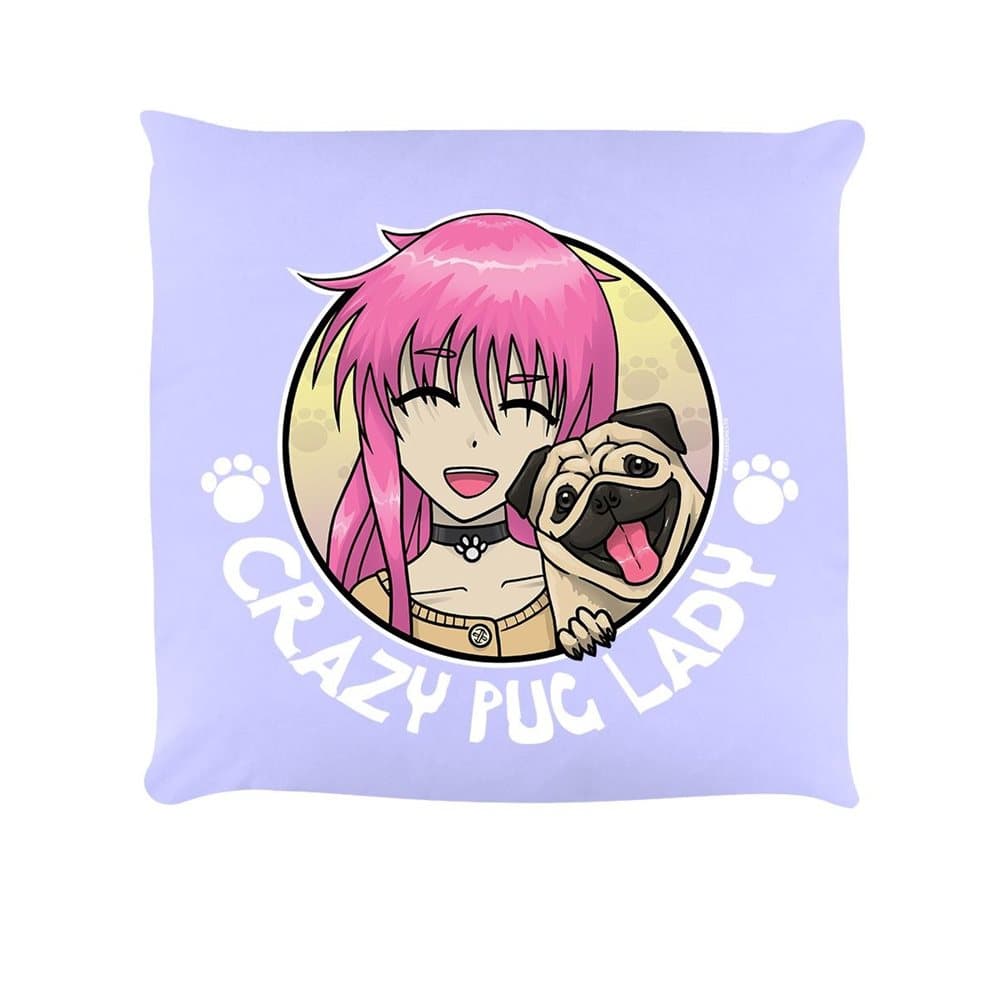 Grindstore Crazy Pug Lady Cushion
