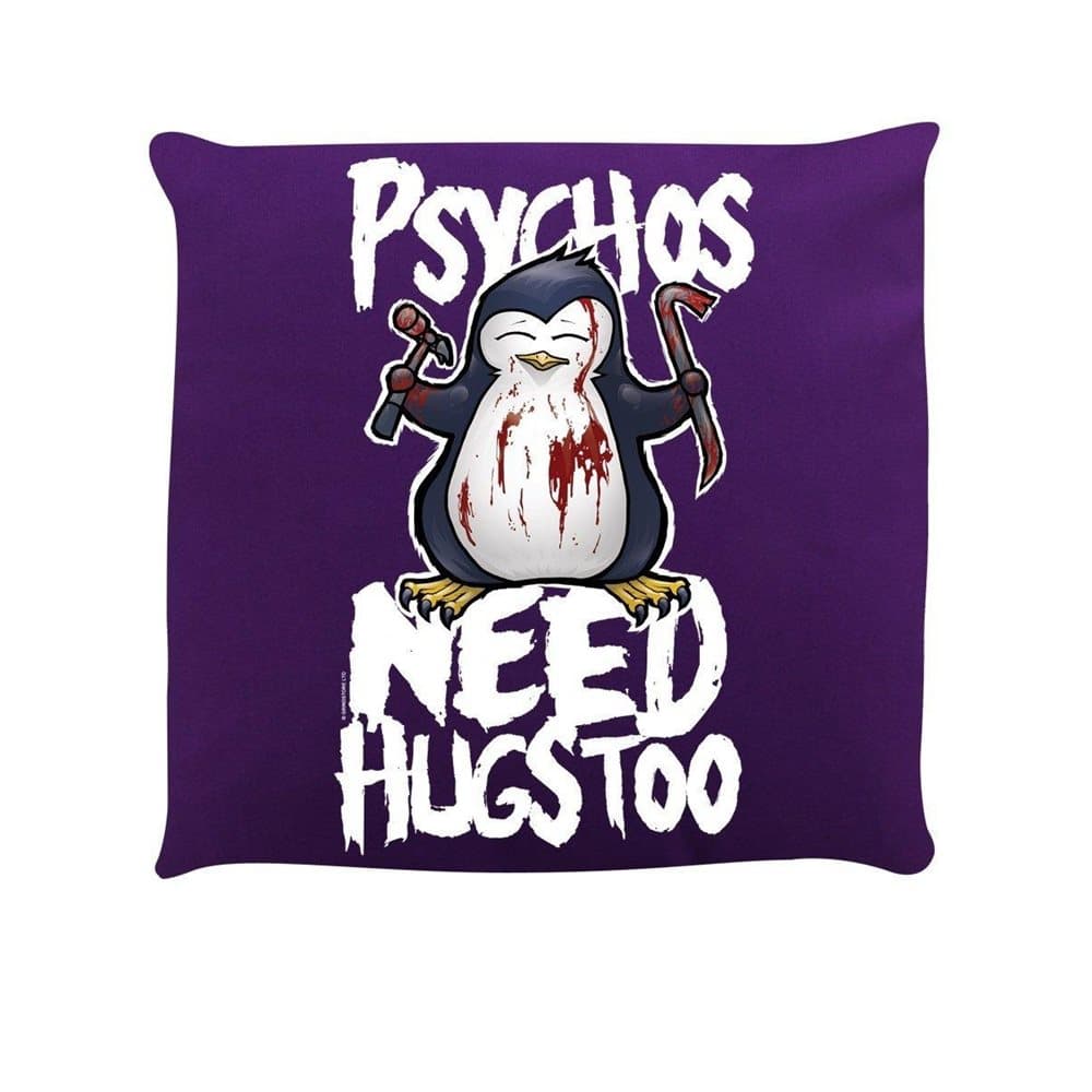 Psycho Penguin Psychos Need Hugs Too Cushion