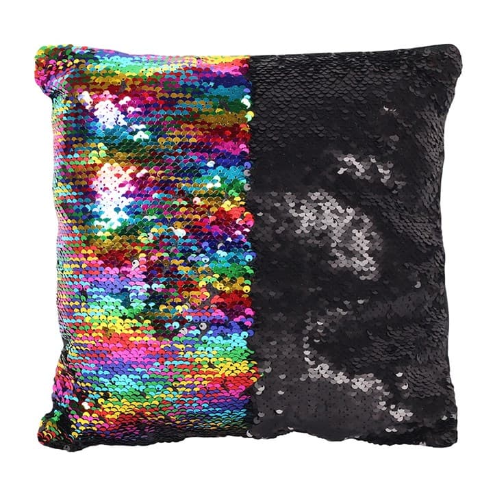 Something Different Rainbow Sequin Cushion
