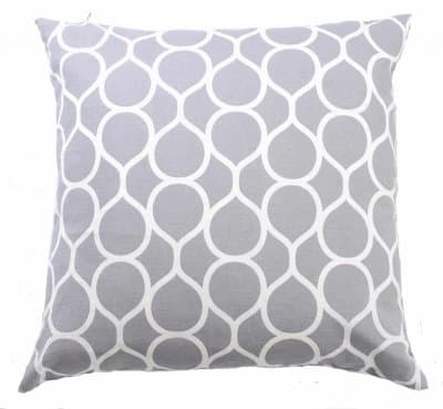 KUDDFODRAL DROPPAR 48X48 CM VIT/GRÅ