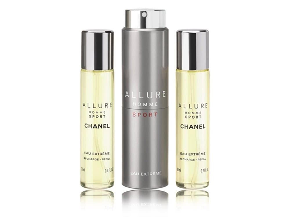 CHANEL ALLURE HOMME SPORTEAU EXTRÊME REFILLABLE TRAVEL SPRAY 3x20 ml, Mænd,