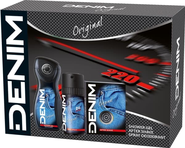 Gift denim Original (Aftershave 100 ml + Deospray 150 ml + Dusjgelé 250 ml)
