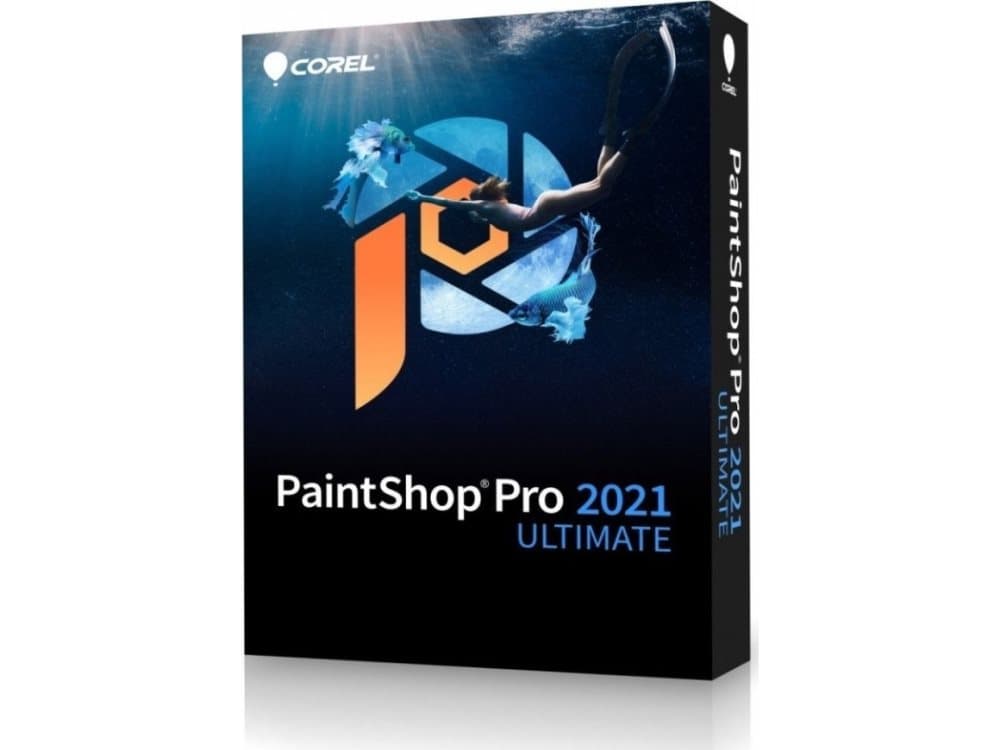 PAINTSHOP PRO 2021 ULTIMATE DVD MINI BOX WINDOWS EN/FR/NL/IT/ES IN
