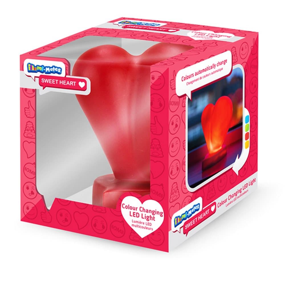 Illumi-Mates Official Childrens/Kids Emoji Colour Changing Bedside Lamp