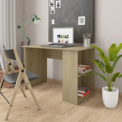 Skrivbord sonoma-ek 110x60x73 cm spånskiva