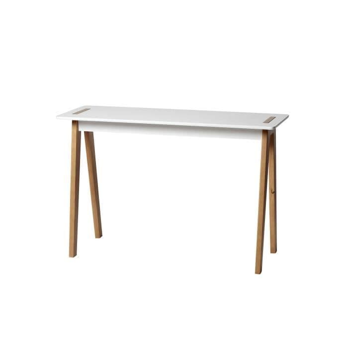 SHANA-konsoli tammi ja valkoinen sisustus - L 110 x L 40 x K 72 cm
