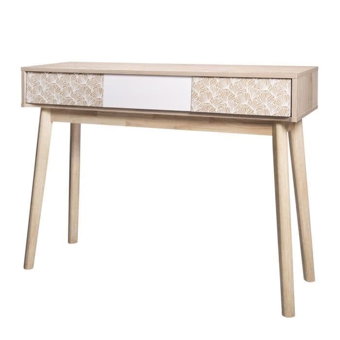 SOFIA Console 3 laatikko - Puu kuviolla - L 110 x D 35 x P 82 cm