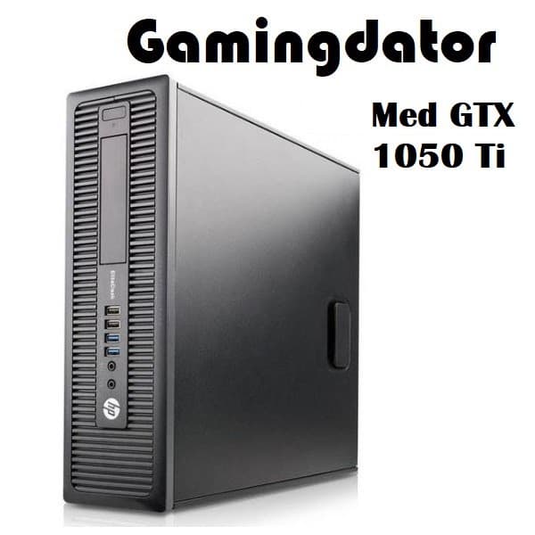 Gamingpaket HP Elitedesk 800 G1 (beg) med nytt GTX 1050ti 4GB inkl. tangentbord & mus