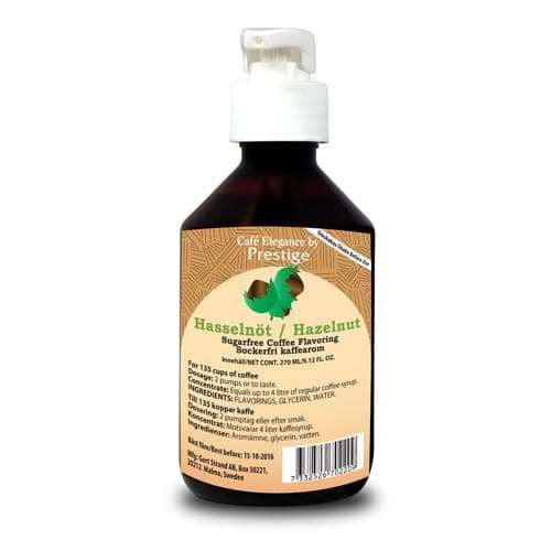 Sockerfri kaffearom Hasselnöt 270 ml