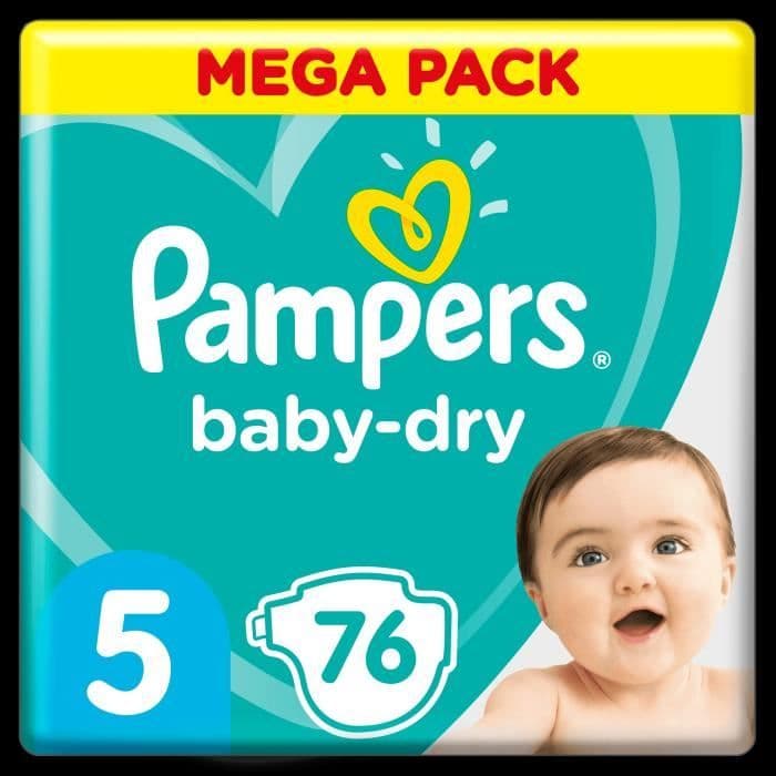 Pampers Baby-Dry storlek 5, 76 blöjor