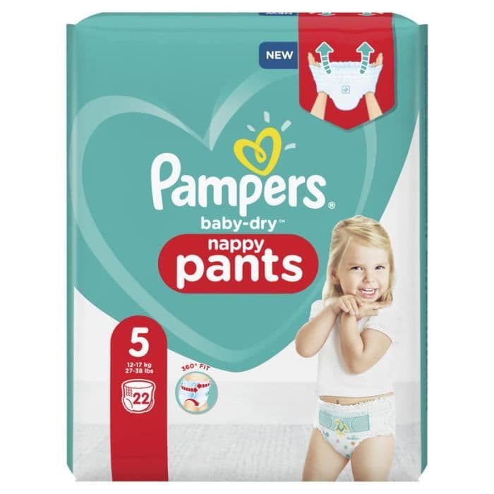 Pampers Baby-Dry Pants Blöjor storlek 5, 22 trosor