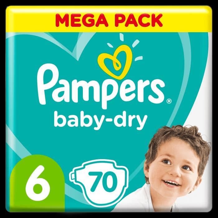 Pampers Baby-Dry Size 6, 70 blöjor