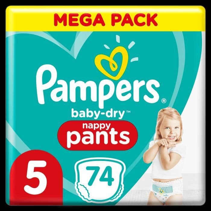 Pampers Baby-Dry Pants Blöjor storlek 5, 74 trosor