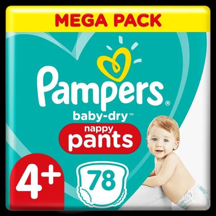 Pampers Baby-Dry Pants Blöjor storlek 4+, 78 trosor