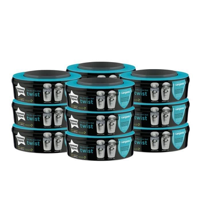 Tommee Tippee - Twist & Click x12 roskakoritäytteet - Yhteensopiva TEC-tarjotin kanssa