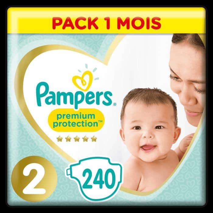 PAMPERS Premium Protection New Baby Size 2 - 4 till 8kg - 240 blöjor - 1 månads paketformat